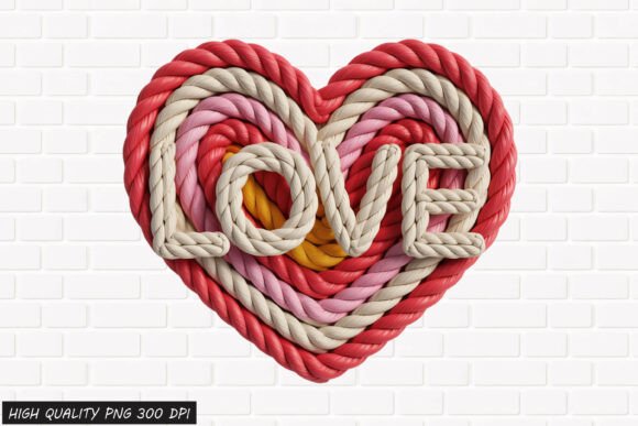 Download Rope Heart LOVE Valentine PNG File - Love Collection