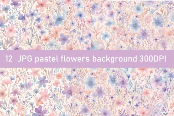 Download Chic Pastel Watercolor Floral Background - Floral background Collection
