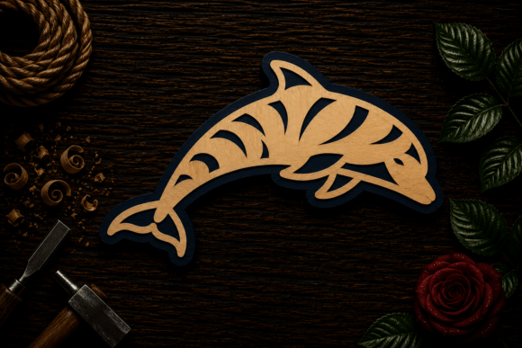 Download Elegant Dolphin Marine Life Laser Cut - Marine Collection