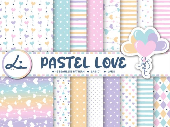 Download Pastel Love Digital Papers Set - Premium Resources