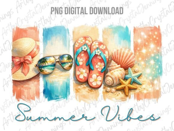 Download Summer Vibes Ocean Beach Brushstroke PNG - Stroke Collection