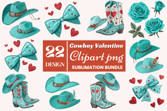 Download Cowboy Valentine Clipart PNG Bundle - Premium Resources