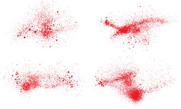 Download Red Color Blood Splatter Brush Stroke - Stroke Collection