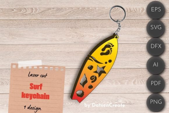 Download Summer Surf Keychain, Marine Laser Cut - Marine Collection