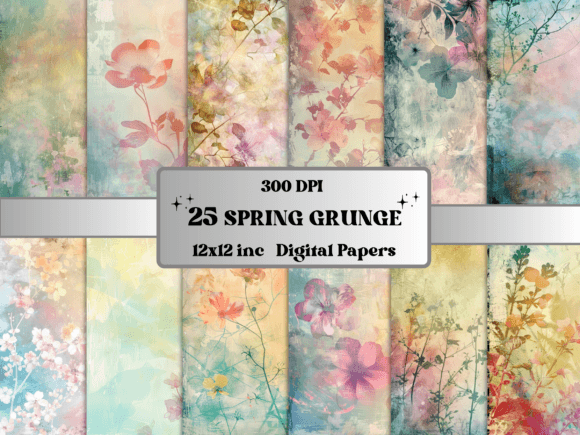 Download Spring Grunge Floral Background Paper - Floral background Collection