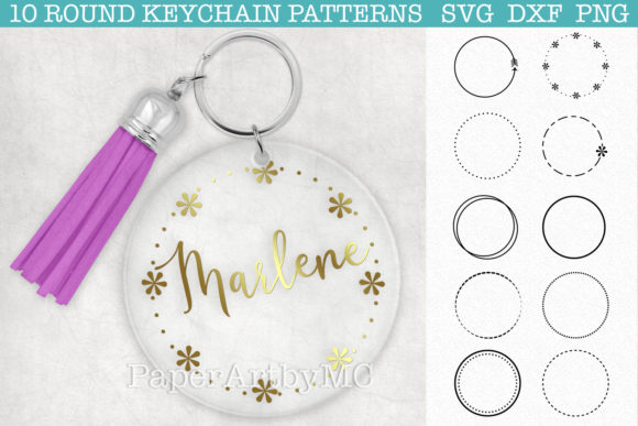 Download Stroke Round Keychain Pattern Bundle - Stroke Collection