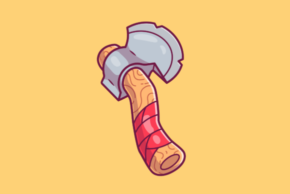 Download Axe Floating Cartoon Illustration - Illustration Collection