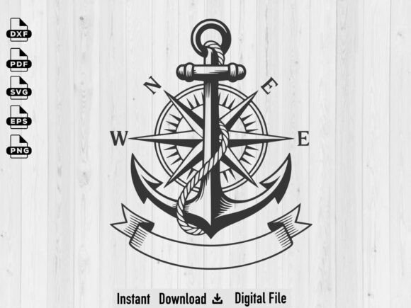 Download Anchor Compass Svg, Nautical Compass Svg - Compass Collection