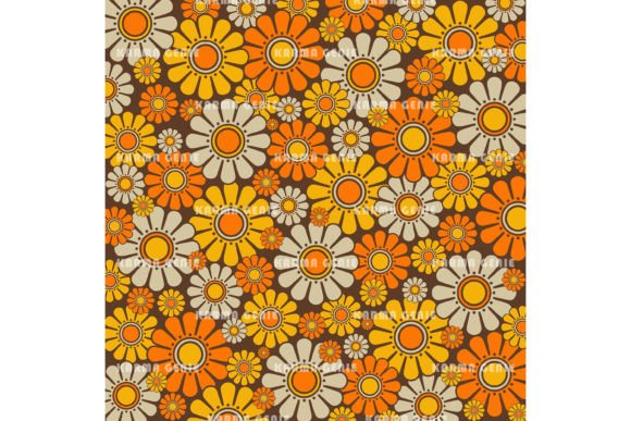 Download 1960s Flower Power Floral Background - Floral background Collection